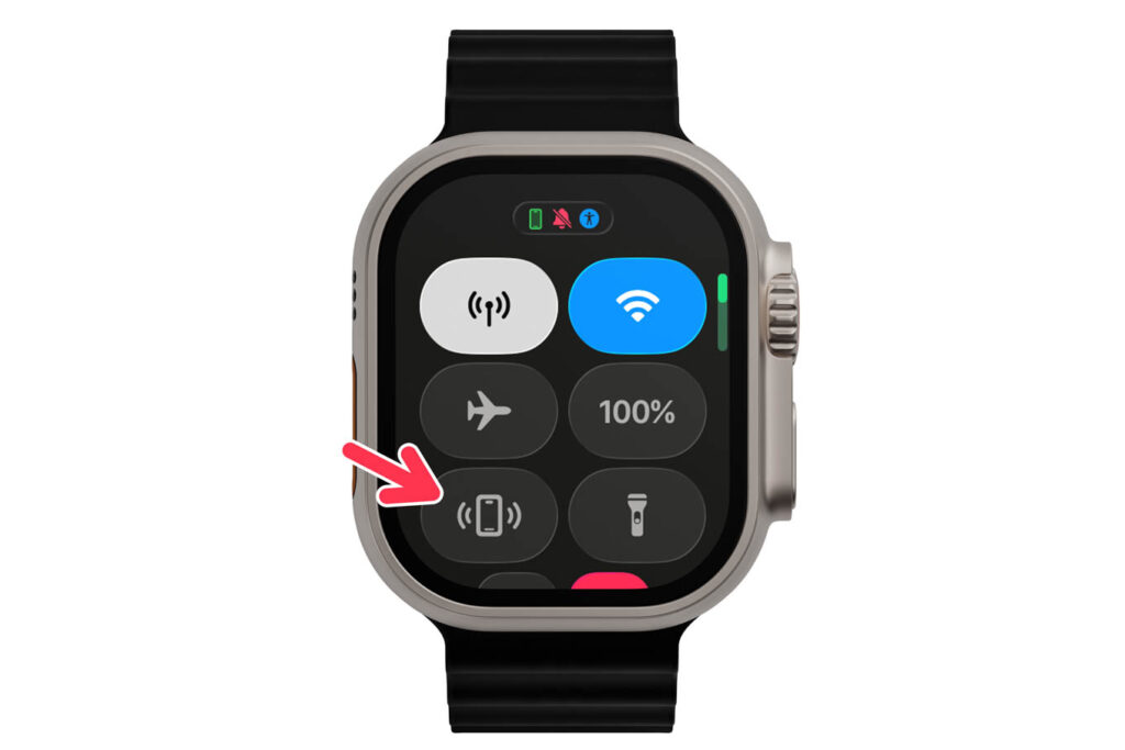 Apple Watchはいらない?後悔するパターンは?8年使ってみて感じたこと 7 Apple WatchのコントロールセンターのiPhoneアイコン