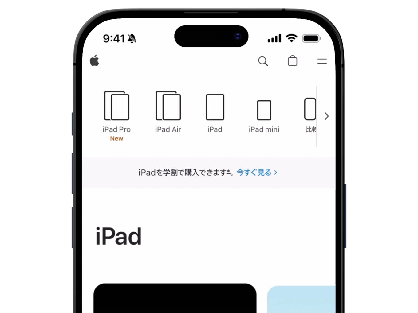 Apple公式サイト(iPad)