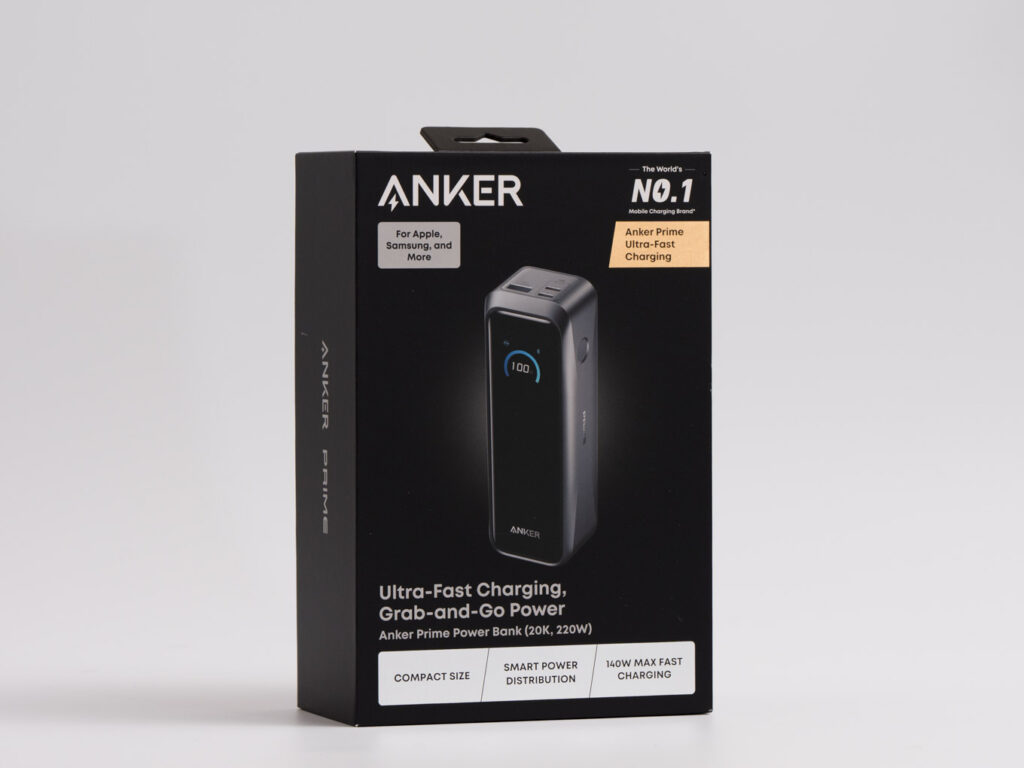 Anker Prime Power Bank (20100mAh, 220W)をレビュー│コンパクトなのに大容量&パワフル&高機能 5 Anker Prime Power Bank (20100mAh, 220W)のパッケージ
