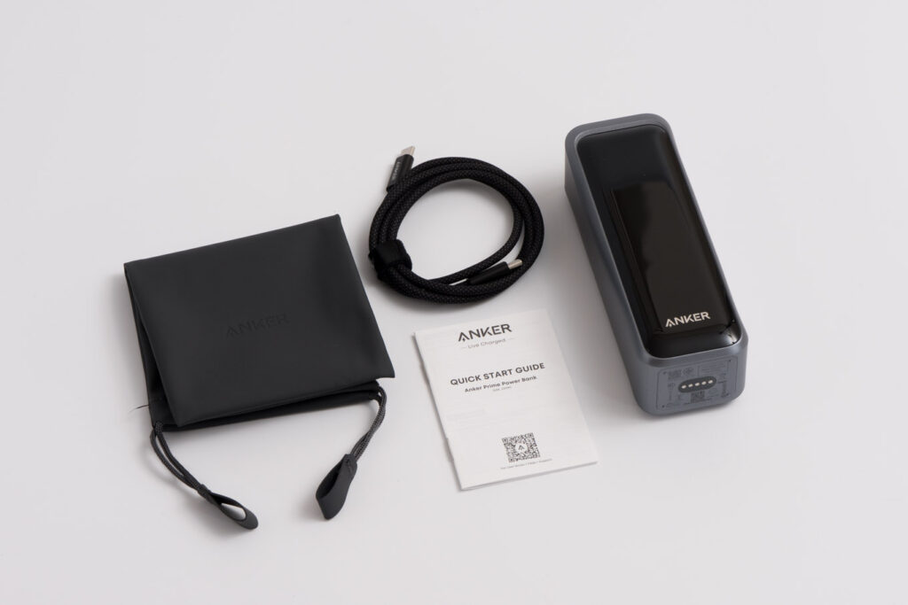 Anker Prime Power Bank (20100mAh, 220W)をレビュー│コンパクトなのに大容量&パワフル&高機能 6 Anker Prime Power Bank (20100mAh, 220W)のパッケージ内容