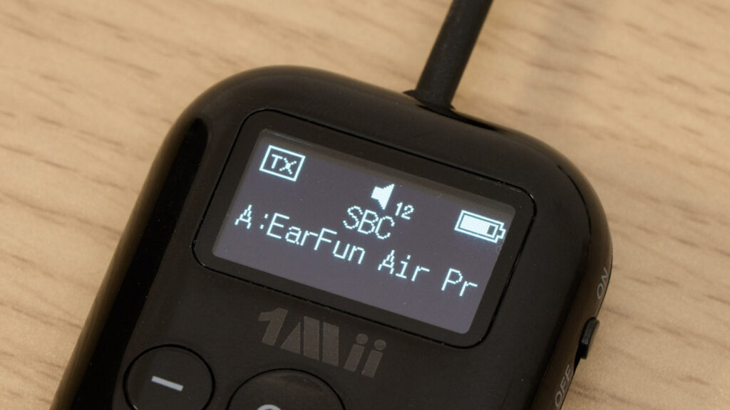 1Mii SafeFly Minのディスプレイ