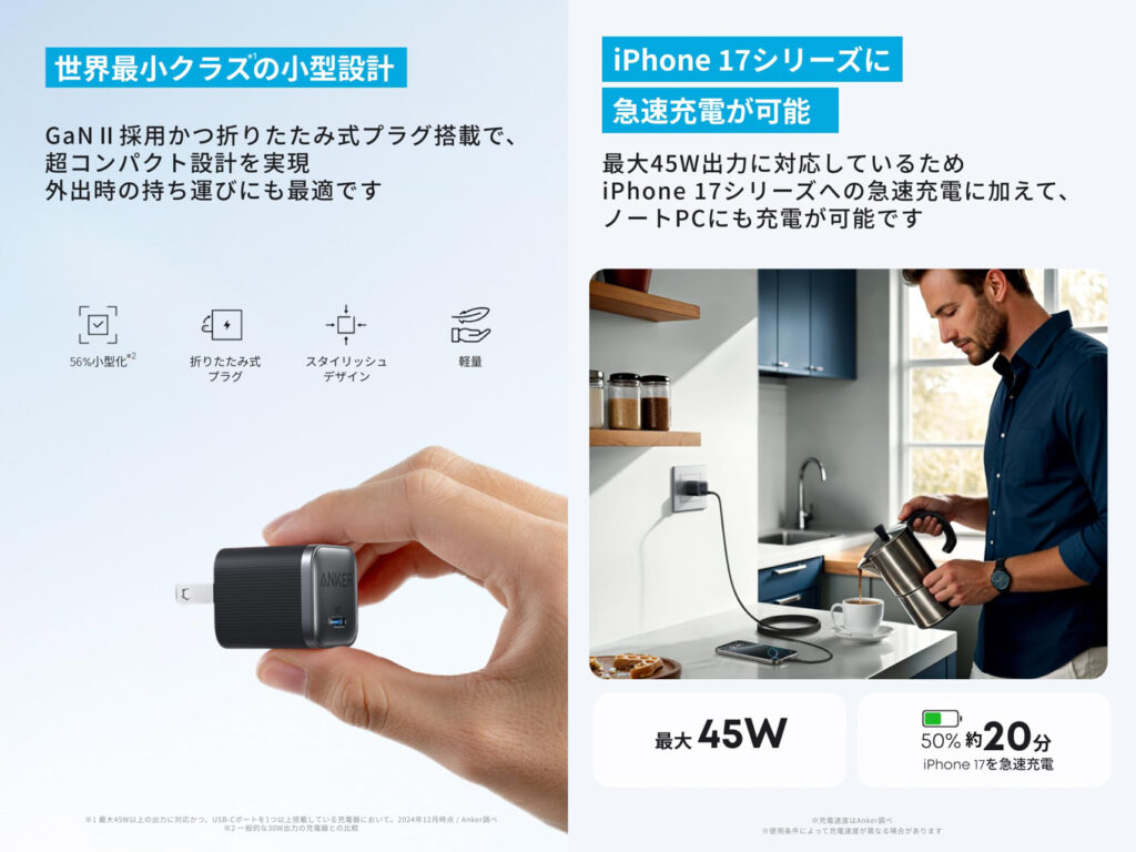 Anker Nano Charger (45W)(公式画像)