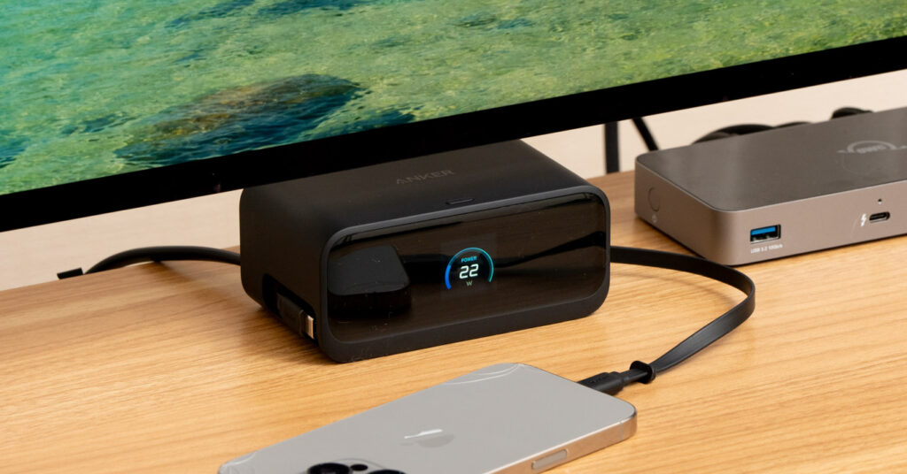 デスクからケーブルが消える！Anker Nano Charging Station (7-in-1, 100W, 巻取り式 USB-C ケーブル)をレビュー（アイキャッチ）