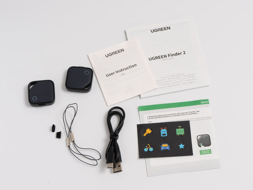 UGREEN FineTrack Smart Finderのパッケージ内容