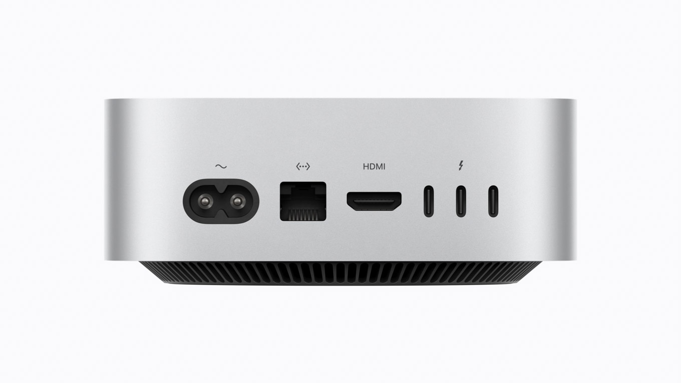 M6/M5 Pro Mac miniのインターフェース(背面)