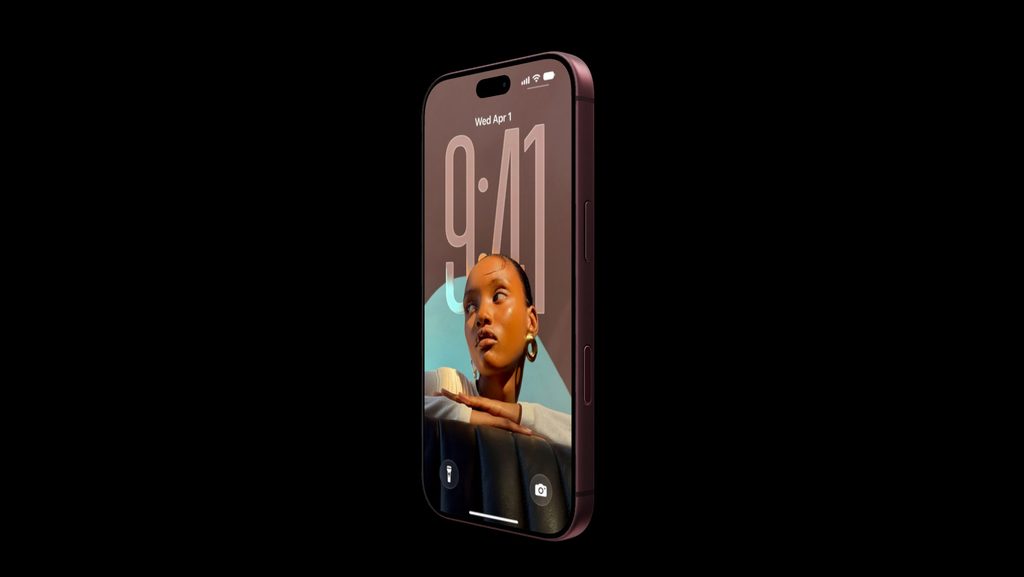 画面に9:41を表示するiPhone 18 Pro