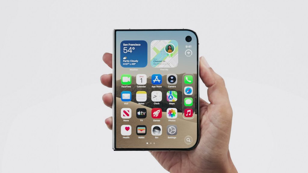 iPhone Duo 全体 開いた状態 手持ち縦