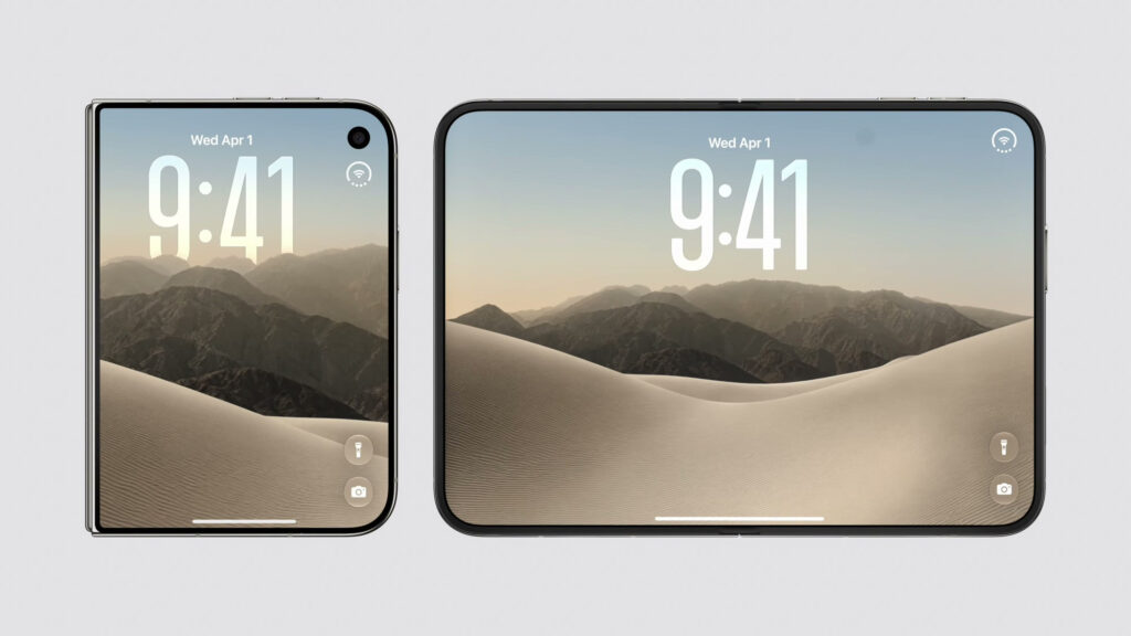 iPhone Duoの閉じたところと開いたところ(Apple基調講演)