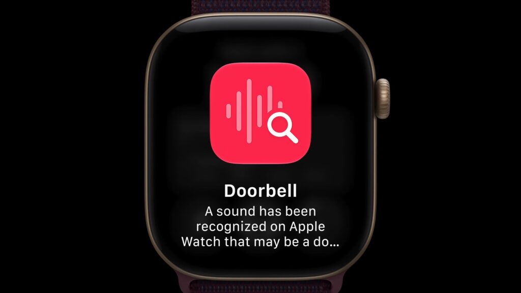 ドアベルの検出を知らせるApple Watch Series 12