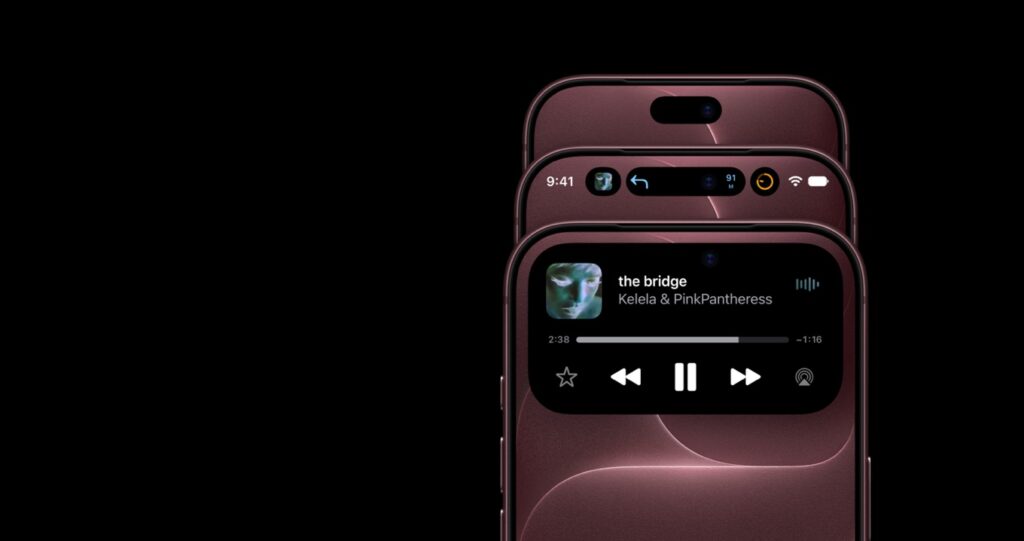 最大3つのライブアクティビティを表示するiPhone 18 ProのDynamic Island